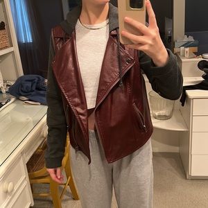 Faux leather jacket